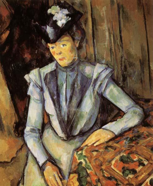 Paul Cezanne Ld Dame en bleu Spain oil painting art